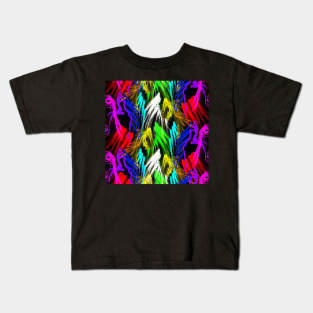 Watercolor splatter effect, neon colors Kids T-Shirt